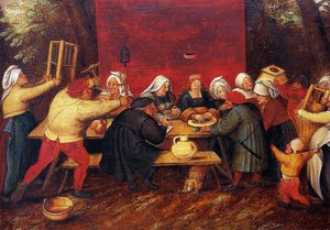 結婚式のプレゼント、c.1619 作： Pieter Brueghel the Younger